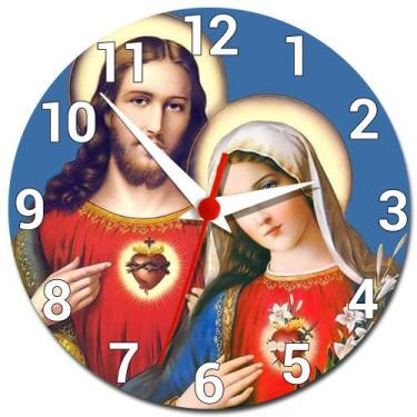 Imagem de Relógio de Parede Maria de Nazaré Mãe de Jesus Decoração - Gringos Hou