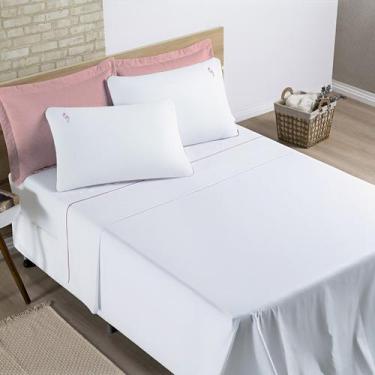 Imagem de Jogo de Lençol Cama Casal Padrão 4 Peças Liana 200 Fios 100% Algodão -