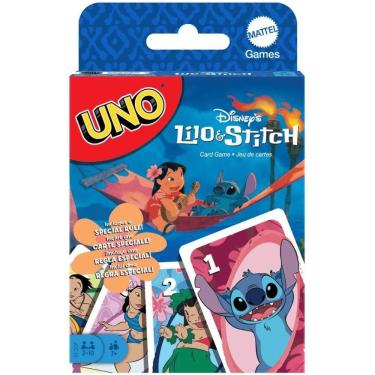 Imagem de Jogo de Cartas UNO Lilo & Stitch Regra Especial para Reunir Amigos e Família com Edição Licenciada Disney Mattel