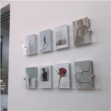 Imagem de Organizador de porta-arquivos de parede transparente para pendurar revistas, 1 2 3 pacotes de suporte para brochuras de acrílico, revistas, documentos, estande de exposição, salão de exposiç