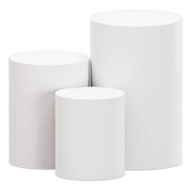 Imagem de Trio De Capas Para Cilindros De Festa Branco P M G Envio 24h - Congrat