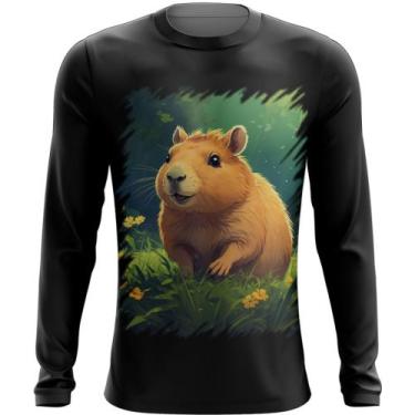 Imagem de Camiseta Manga Longa Capivara do Bem Animalzinho 17 - Kasubeck Store®,