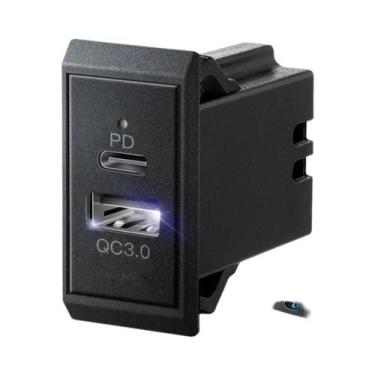 Imagem de Adaptador Carregador USB De 3 Portas Para Carro, Carga Rápida Para Cam