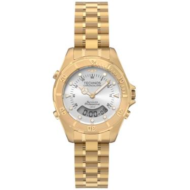 Imagem de Relógio Technos Feminino Ref: Wgb212ab/1k Skydiver Anadigi Dourado
