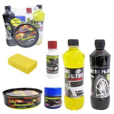 Imagem de Kit limpeza automotiva com cera 5 em 1 - MIL MILHAS