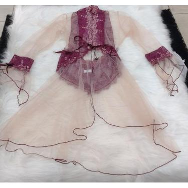 Imagem de Robe transparente com renda - Entre 4 paredes, Maçala