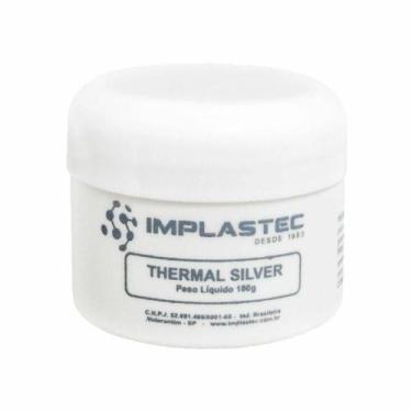 Imagem de Pasta Térmica Thermal Silver para Dissipação de Calor Pote 100g Implas