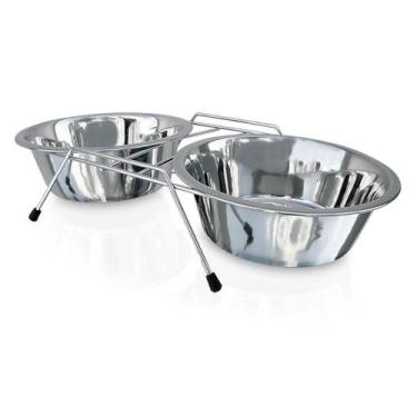 Imagem de Comedouro Inox Duplo Chalesco nº 2