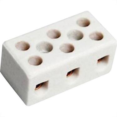 Imagem de Conector Fertak Porcelana 10Mm Trifasico 8204 - Kit C/12 Unidades