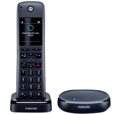 Imagem de Telefone Motorola Moto AXH01 Sem Fio Digital o Alexa - Preto