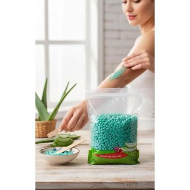Imagem de Cera Depilatória Vegetal Aloe Vera Pérolas 1kg Corpo - Congratulations