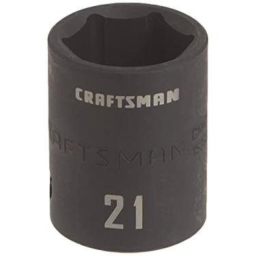 Imagem de CRAFTSMAN Soquete de impacto raso, métrico, chave de 1/2 polegada, 21 mm (CMMT15868)
