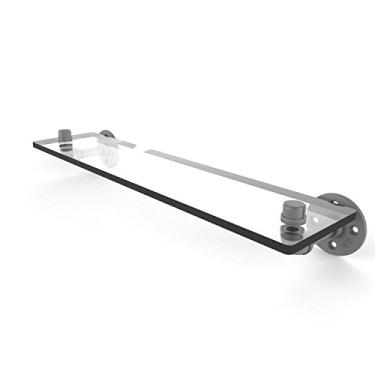 Imagem de Prateleira de vidro Allied Brass P-400-22-GS Pipeline Collection 55 cm, cinza fosco