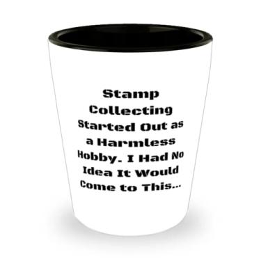 Imagem de Copo de shot para coletar carimbos mordaçados, coleção de carimbos começou como um hobby inofensivo. I Had No, ideia única de presentes para amigos,