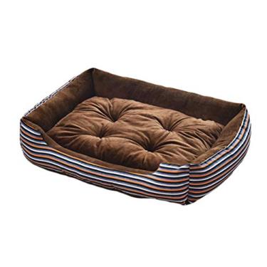Imagem de Almofada durável para cama de cachorro de estimação, almofada de sofá lavável antiderrapante dobrável enchimento algodão almofada para animais de estimação cães e gatos