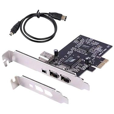 Imagem de ELIATER Cartão PCIe Firewire para Windows 10, IEEE 1394 PCI Express Controller 4 portas (3 x 6 pinos e 1 x 4 pinos), adaptador Firewire 800 1394a para Windows 7/8/Mac OS com suporte e cabo de perfil baixo