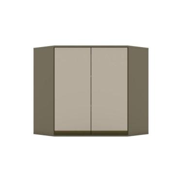 Imagem de Armário Aéreo Canto Oblíquo 02 Portas Connect Henn Duna Com Cristal