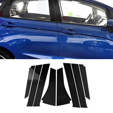 Imagem de JEZOE Decalque adesivo de guarnição de capa de decoração do pilar B da janela, para Honda Fit Jazz GK5 3rd GEN 2014-2018 Acessórios exteriores do carro