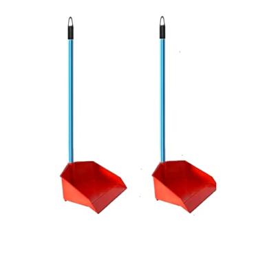 Imagem de 2 Pás De Lixo Grande Coletora Com Cabo De 60 Cm - Reforçada