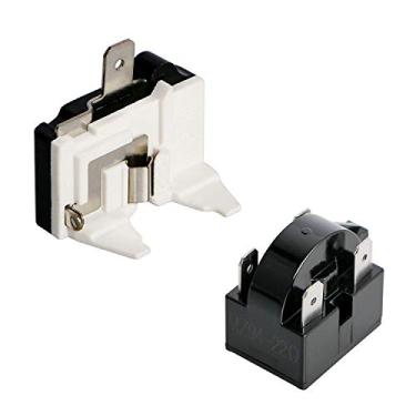 Imagem de Aopin Compressor de congeladores de 4 pinos 1/2HP 375W 22 Ohm protetor térmico de sobrecarga + relé de partida PTC para geladeira, peça de reposição para refrigerador de carro, congelador portátil, refrigerador de bebidas e vinho e cerveja, 1 peça