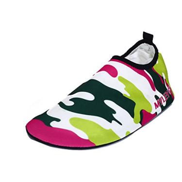 Imagem de Meias aquáticas para corrida e esportes aquáticos, praia, ioga, piscina, academia, camuflagem, rosa, 8(7.5-8.5)