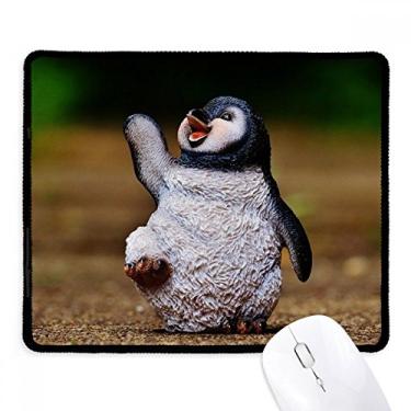 Imagem de Mousepad Criatura Antártica Lindo Pinguim Ciência Natureza Tapete Borda Costurado Tapete de Borracha para Jogos