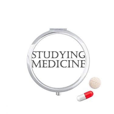 Imagem de Estojo de comprimidos de medicamentos com frases curtas para estudar, caixa de armazenamento de medicamentos
