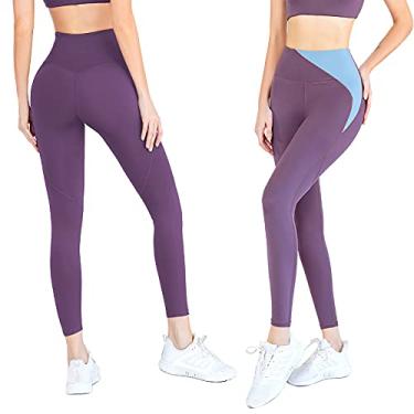 Imagem de Calças de ioga, Calças de ginástica esportiva para ioga, feminina, de secagem rápida e alta elasticidade para levantamento do quadril