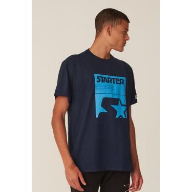 Imagem de Camiseta Starter Plus Size Estampada Azul Marinho