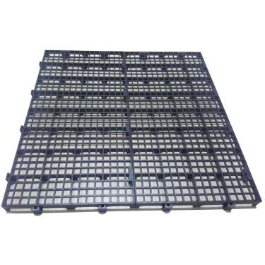 Imagem de Kit 25 Pisos Plástico Preto Estrado Pallet Palete 50X25Cm