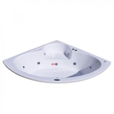 Imagem de Banheira Hidromassagem Astra Copacabana Super Luxo 143cmx189cmx43cm - 04 Jatos Acrílico P1 Sem Aquecedor 220V