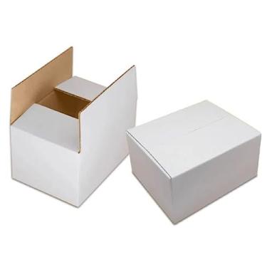 Imagem de 50 Caixas de Papelão Branco 16 X 11 X 05 Pequena Mini Envios Mudança Correios Sedex E-commerce Organização Transportadoras