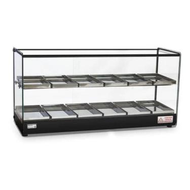 Imagem de Estufa Vitrine Aquecedor Salgados Dupla 12 Bandejas Led 220V
