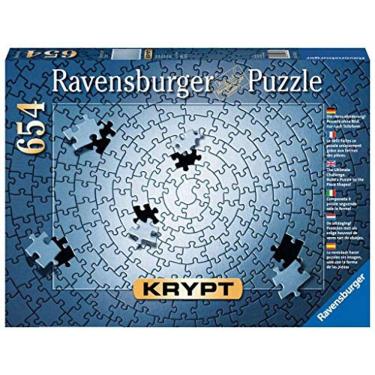 Imagem de Ravensburger Krypt Silver 654 Peça Em Branco Jigsaw Puzzle Challenge para Adultos – Cada peça é única, tecnologia softclick significa que as peças se 