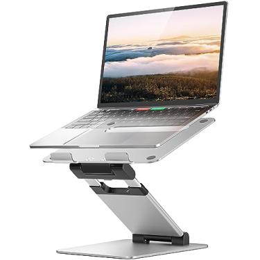Imagem de Suporte para notebook Nulaxy, conversor ergonômico,, altura ajustável de 5 a 35 cm, capacidade para até 10 kg, compatível com MacBook, todos os notebooks e tablets de 11" a 17" – Prata