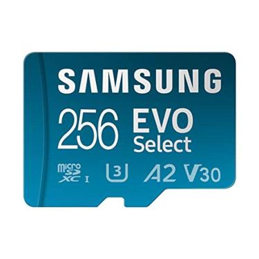 Imagem de Micro SD SAMSUNG EVO Select Plus 256GB c/ Adaptador - 130MB/s Full HD & 4K UHD, armazenamento expandido para cer/tablet/jogos, modelo MB-ME256KA/AM.