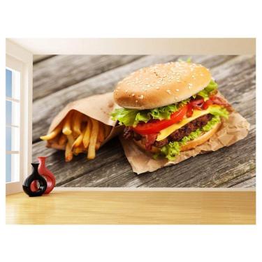 Imagem de Papel De Parede 3D Alimentos Lanches Artesanais 3,5M Al425