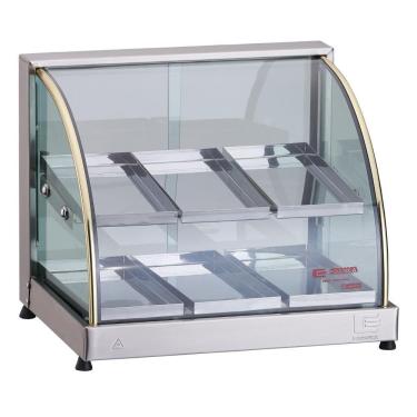 Imagem de Estufa Vitrine Curva para Salgados Ouro Dupla com 6 Bandejas - Edanca