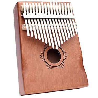 Imagem de Piano de dedo de mogno Kalimba de 17 teclas Kalimbas Instrumento de Percussão Pandeiro para Iniciantes, Entusiastas de Música, Piano de Polegar Portátil com Kit de Estudo e Martelo de Sintonia Madeira