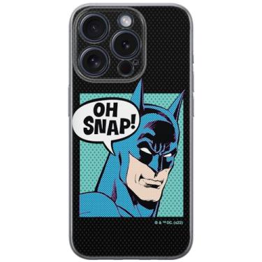 Imagem de ERT GROUP Capa de celular para iPhone 15 PRO original e oficialmente licenciada DC padrão Batman 038 perfeitamente adaptada à forma do celular, capa feita de TPU