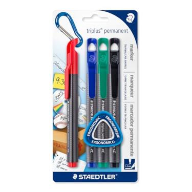Imagem de STAEDTLER Marcador Acrílico triplus 4 Unidades 4 Cores Sortidas - 3452-S BK4 - Corpo Triangular Jumbo, Escrita Confortável e Precisa, Ideal para Uso Prolongado em Diversas Superfícies