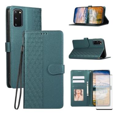 Imagem de Asuwish Capa de telefone para Samsung Galaxy S20 5G 6,2 polegadas capa carteira com protetor de tela de vidro temperado e alça de pulso flip porta-cartão de crédito suporte celular S 20 20S UW S2O G5