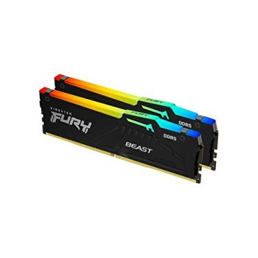 Imagem de Kingston Kit de memória de desktop FURY Beast 16GB (2x8GB) 6000MT/s DDR5 CL36 RGB com 2 | Sincronização infravermelha | AMD Expo | Plug N Play | KF560C36BBEAK2-16