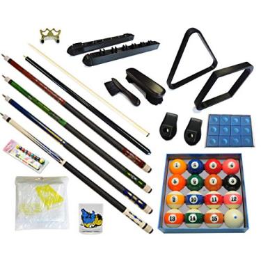 Imagem de Mesa de sinuca – Kit de acessórios premium de bilhar com 32 peças – Conjuntos de bolas de ponte para taco de bilhar (Kit-21)