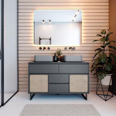 Imagem de Gabinete para Banheiro em Mdf Jungle Grafite