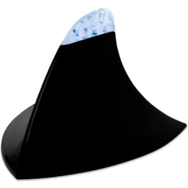 Imagem de Antena Tubarão Shark Preta Led Azul Decorativa Para Teto de Carro Veículo Universal Parte Meio do Teto