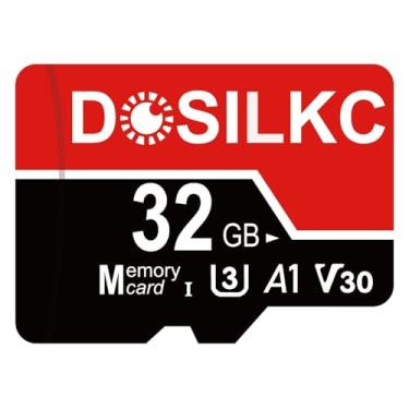 Imagem de Dosilkc Cartão micro TF 32/64/128/256 GB Cartão de memória SD de alta velocidade, cartão TF U3 C10 A1 V30 Gravação de vídeo Full HD para Smartphone Tablet Câmera Drone (32GB)