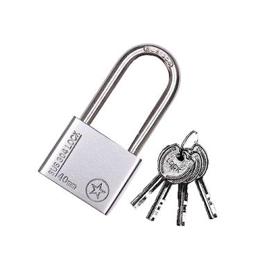 Imagem de WANLIAN Cadeado de 40 mm de comprimento para academia, cadeado com chave, cadeado inoxidável com 4 chaves, cadeado inoxidável com chaveiro, adequado para trava de armário de academia, caixas de