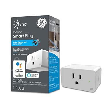 Imagem de Tomada inteligente C by GE On/Off com Smart Bridge, compatível com Alexa + Google Home, Bluetooth/Wi-Fi ativado Smart Outlet para Smart Homes, Branco, 1 pacote (a embalagem pode variar)