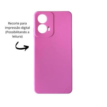 Imagem de Capa Aveludada Compatível Motorola Moto G04 Recorte Digital - DB, Rosa